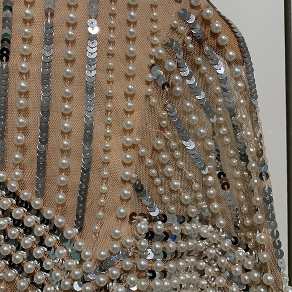 Starlet Beaded Long Sleeve Mini Dress - Picture 2 of 6